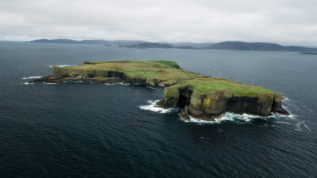 isle of Staffa aerial photo