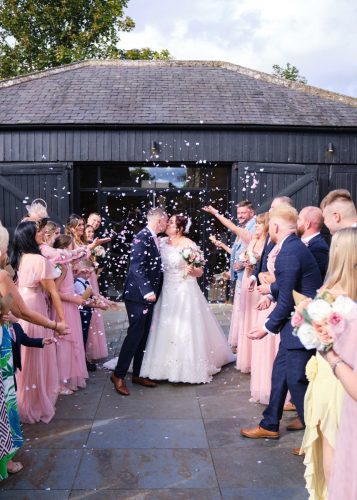 wedding confetti shot 
